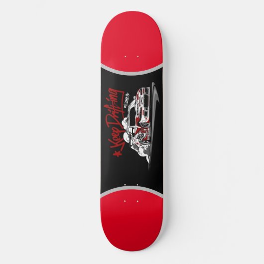 RACEAUTO BLIJVEN DRIJVEN EN SCHRAPEN! PERSOONLIJK SKATEBOARD (Voorkant)