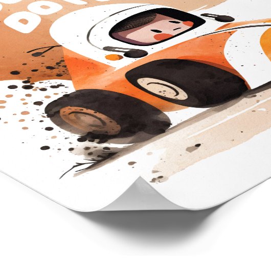 Raceauto dromen poster (Hoek)