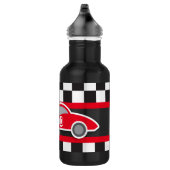 raceauto en kinderen met vlag, kleine drinken fles (Rechts)