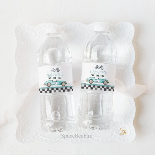 Raceauto Fast Water Bottle Label Decor Verjaardag Waterfles Etiket