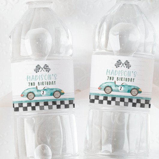Raceauto Fast Water Bottle Label Decor Verjaardag Waterfles Etiket