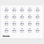 Raceauto. Gebedskaarslabel Ronde Sticker (Vel)