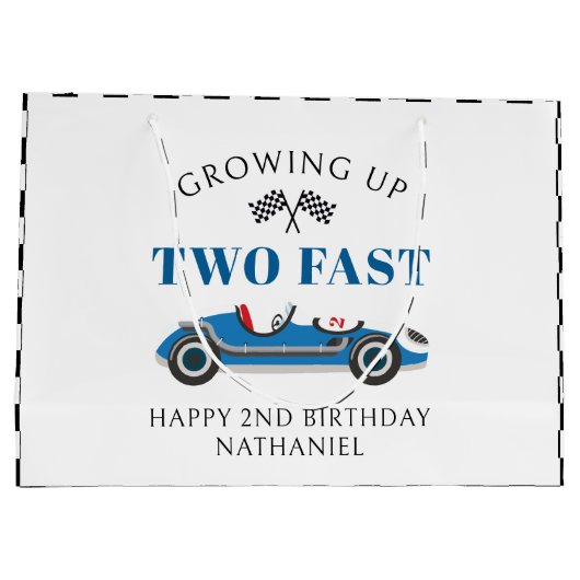  raceauto Gelukkig 2e Verjaardag Groot Cadeauzakje (Achterkant)