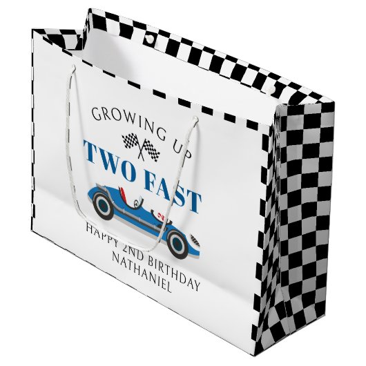  raceauto Gelukkig 2e Verjaardag Groot Cadeauzakje (Voorkant Gekanteld)