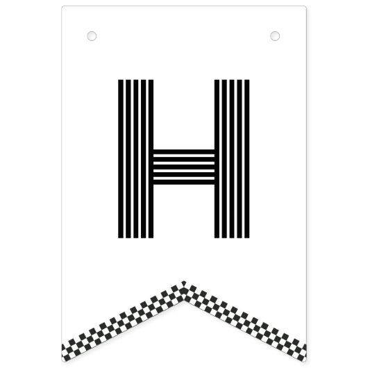 Raceauto Gelukkige Verjaardagsbanner Vlaggetjes (Tweede vlag)