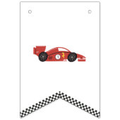 Raceauto Gelukkige Verjaardagsbanner Vlaggetjes (Eerste vlag)