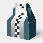 raceauto, groen, zwart-wit draagtas bedankdoosjes (Achterkant)