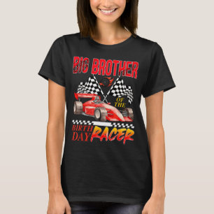 Raceauto grote broer van de verjaardagsracer racen t-shirt