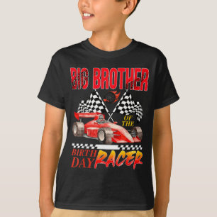 Raceauto grote broer van de verjaardagsracer racen t-shirt