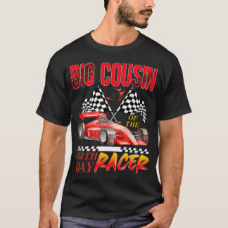 Raceauto grote neef van de verjaardagsracer racen t-shirt