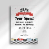 raceauto heeft 4-versnellingen nodig verjaardagsu kaart