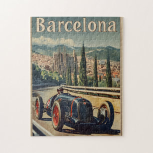 raceauto in Barcelona Legpuzzel