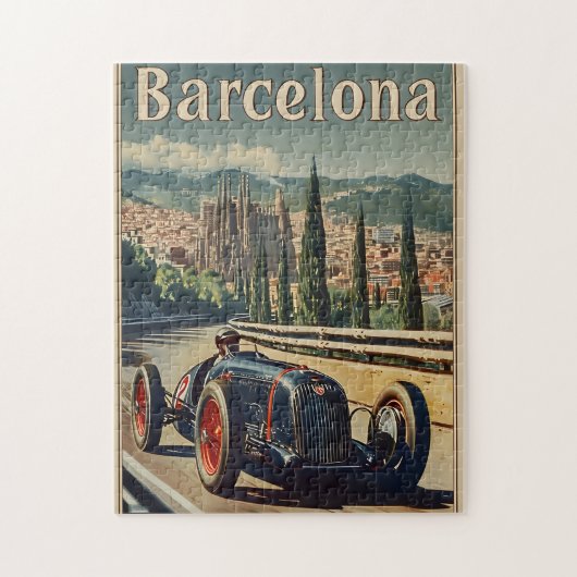 raceauto in Barcelona Legpuzzel (Verticaal)