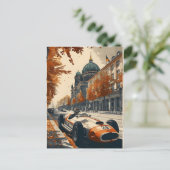  raceauto in Berlijn Briefkaart (Staand voorkant)