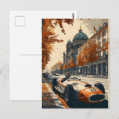  raceauto in Berlijn Briefkaart (Voorkant / Achterkant)