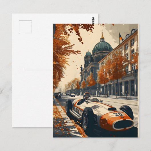raceauto in Berlijn Briefkaart (Voorkant / Achterkant)