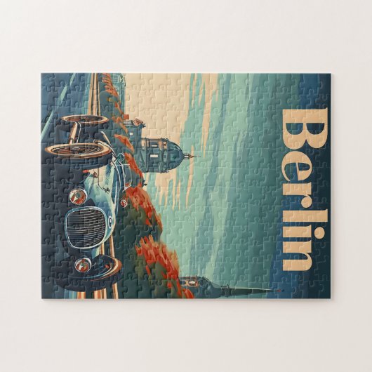  raceauto in Berlijn Legpuzzel (Horizontaal)