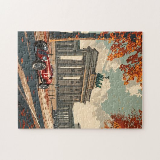  raceauto in Berlijn Legpuzzel (Horizontaal)