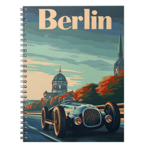 raceauto in Berlijn Notitieboek