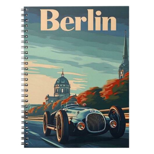  raceauto in Berlijn Notitieboek (Voorkant)