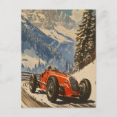  raceauto in de Alpen Briefkaart (Voorkant)