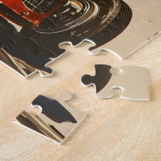  raceauto in de Alpen Legpuzzel (Zijkant)