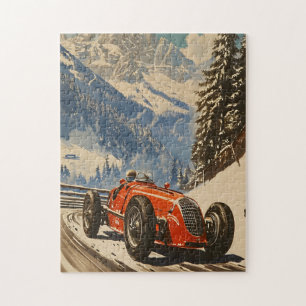 raceauto in de Alpen Legpuzzel