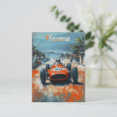  raceauto in Havana kunstzinnig Briefkaart (Staand voorkant)