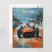  raceauto in Havana kunstzinnig Briefkaart (Voorkant / Achterkant)