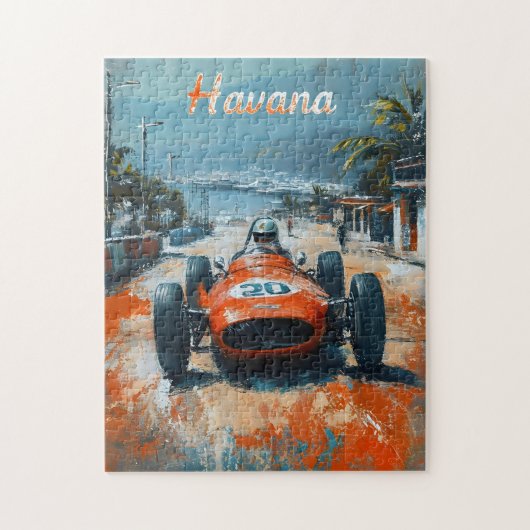  raceauto in Havana kunstzinnig Legpuzzel (Verticaal)