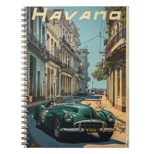 raceauto in Havana Notitieboek (Voorkant)