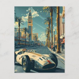  raceauto in Las Vega Briefkaart