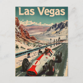  raceauto in Las Vegas Briefkaart