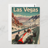  raceauto in Las Vegas Briefkaart (Voorkant / Achterkant)