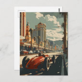raceauto in Las Vegas Briefkaart (Voorkant / Achterkant)