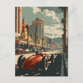 raceauto in Las Vegas Briefkaart (Voorkant)