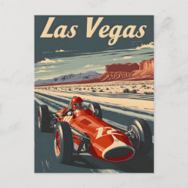  raceauto in Las Vegas Briefkaart