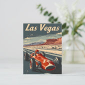  raceauto in Las Vegas Briefkaart (Staand voorkant)