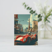  raceauto in Las Vegas Briefkaart (Staand voorkant)