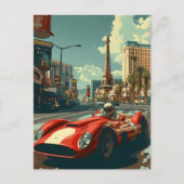  raceauto in Las Vegas Briefkaart (Voorkant)