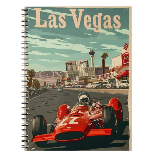 raceauto in Las Vegas Notitieboek (Voorkant)
