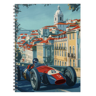 raceauto in Lissabon Notitieboek