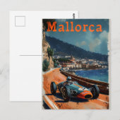 raceauto in Mallorca Briefkaart (Voorkant / Achterkant)