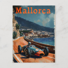  raceauto in Mallorca Briefkaart