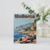  raceauto in Mallorca Briefkaart (Staand voorkant)