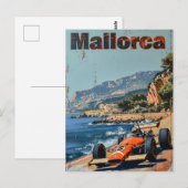  raceauto in Mallorca Briefkaart (Voorkant / Achterkant)