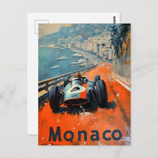  raceauto in Monaco kunst Briefkaart (Voorkant / Achterkant)
