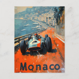  raceauto in Monaco kunst Briefkaart