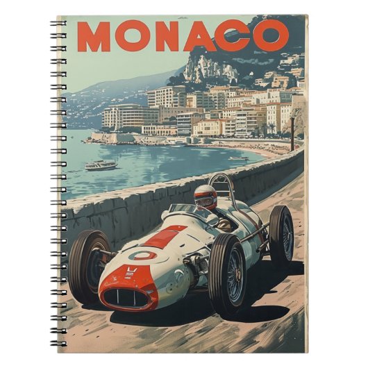 raceauto in Monaco Notitieboek (Voorkant)