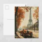  raceauto in Parijs Briefkaart (Voorkant / Achterkant)